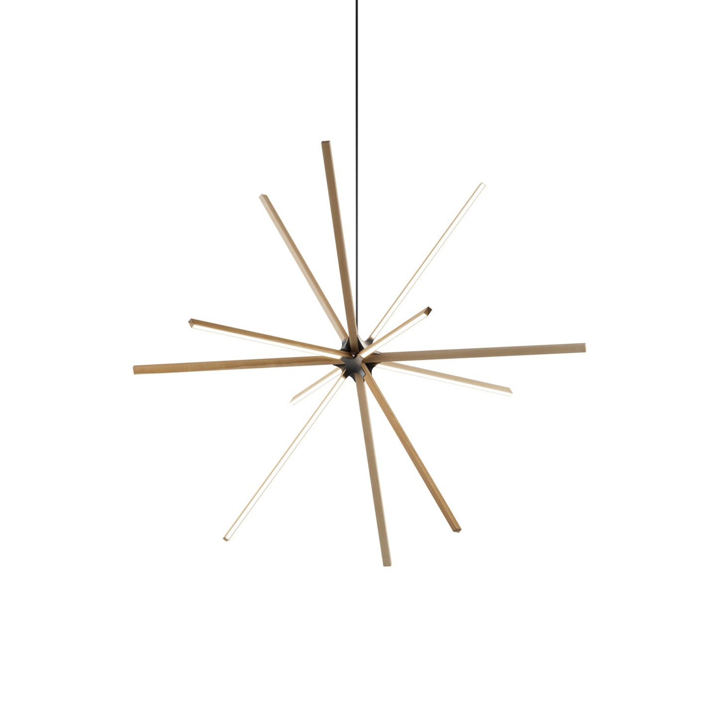 Boom Big LED Chandelier in Maple/Blackened.