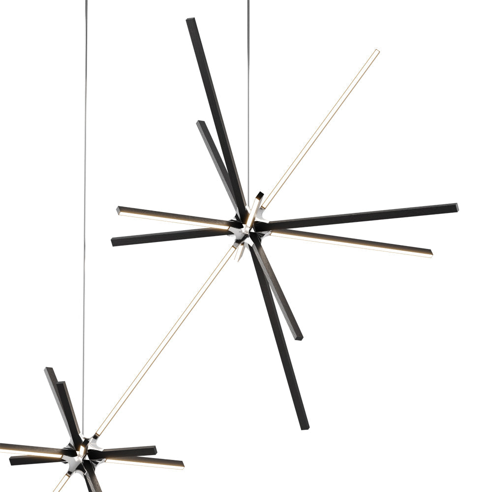Boom Double LED Chandelier in Detail.