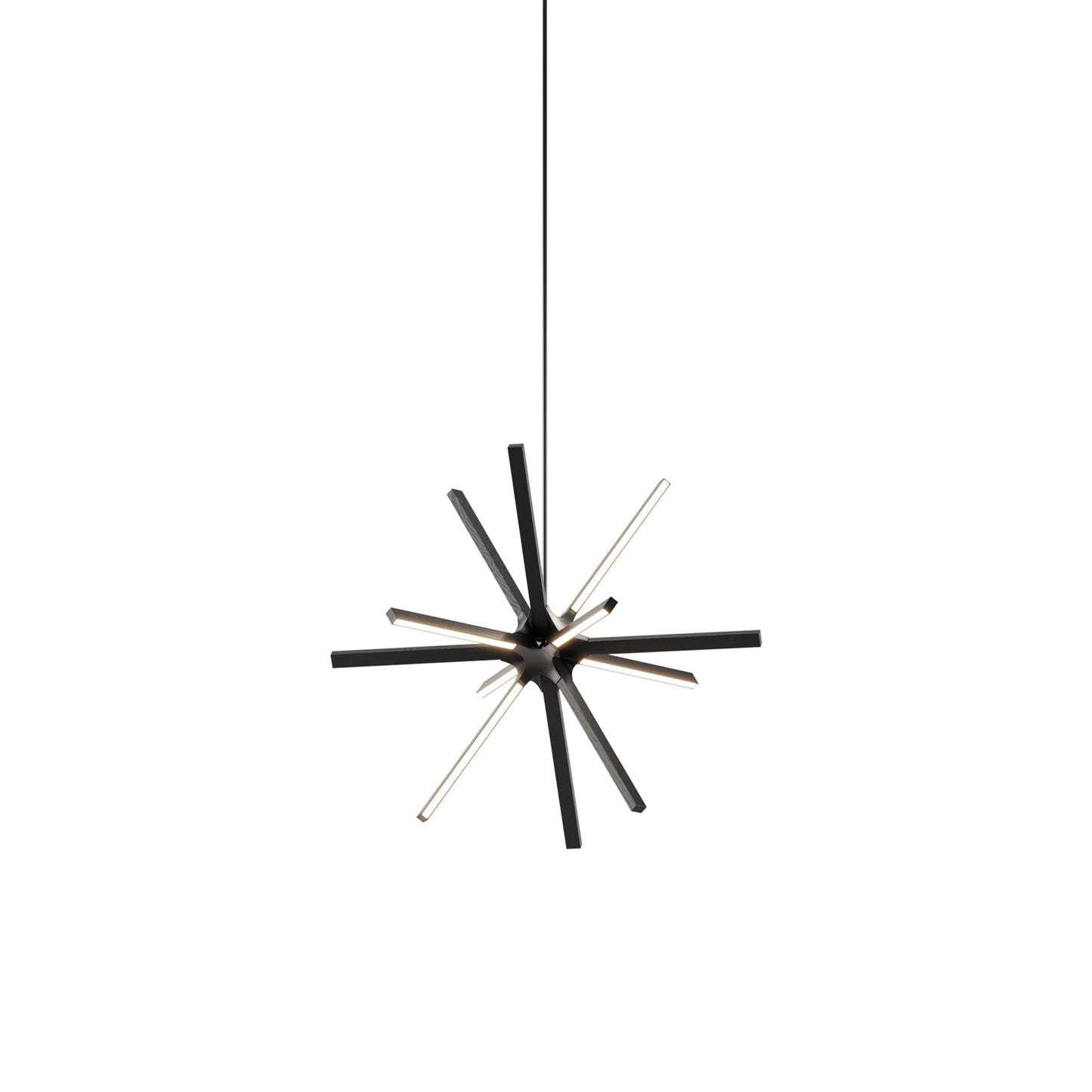 Boom Little LED Chandelier in Ebonized Oak/Blackened.