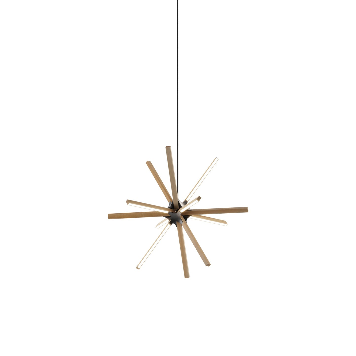 Boom Little LED Chandelier in Maple/Blackened.