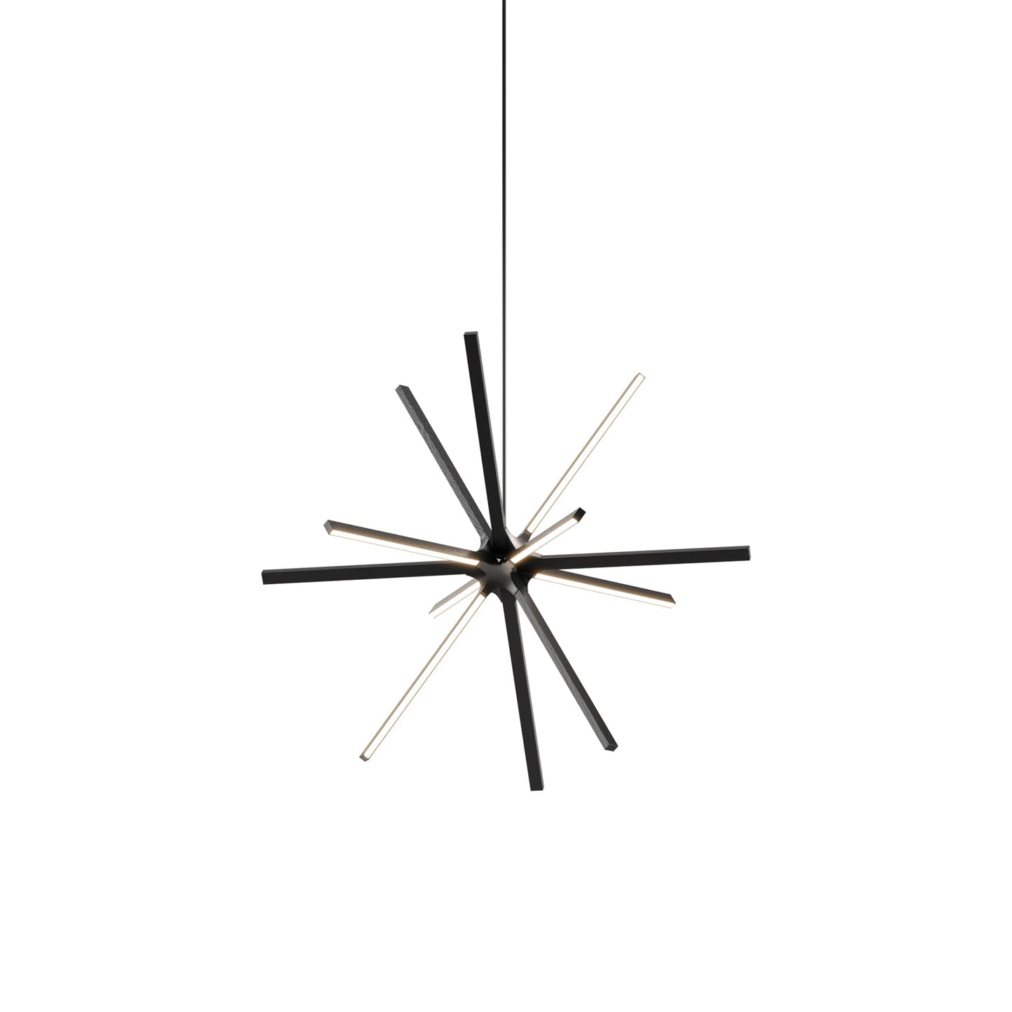 Boom Middle LED Chandelier in Ebonized Oak/Blackened.