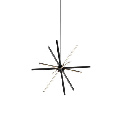 Boom Middle LED Chandelier in Ebonized Oak/Blackened.