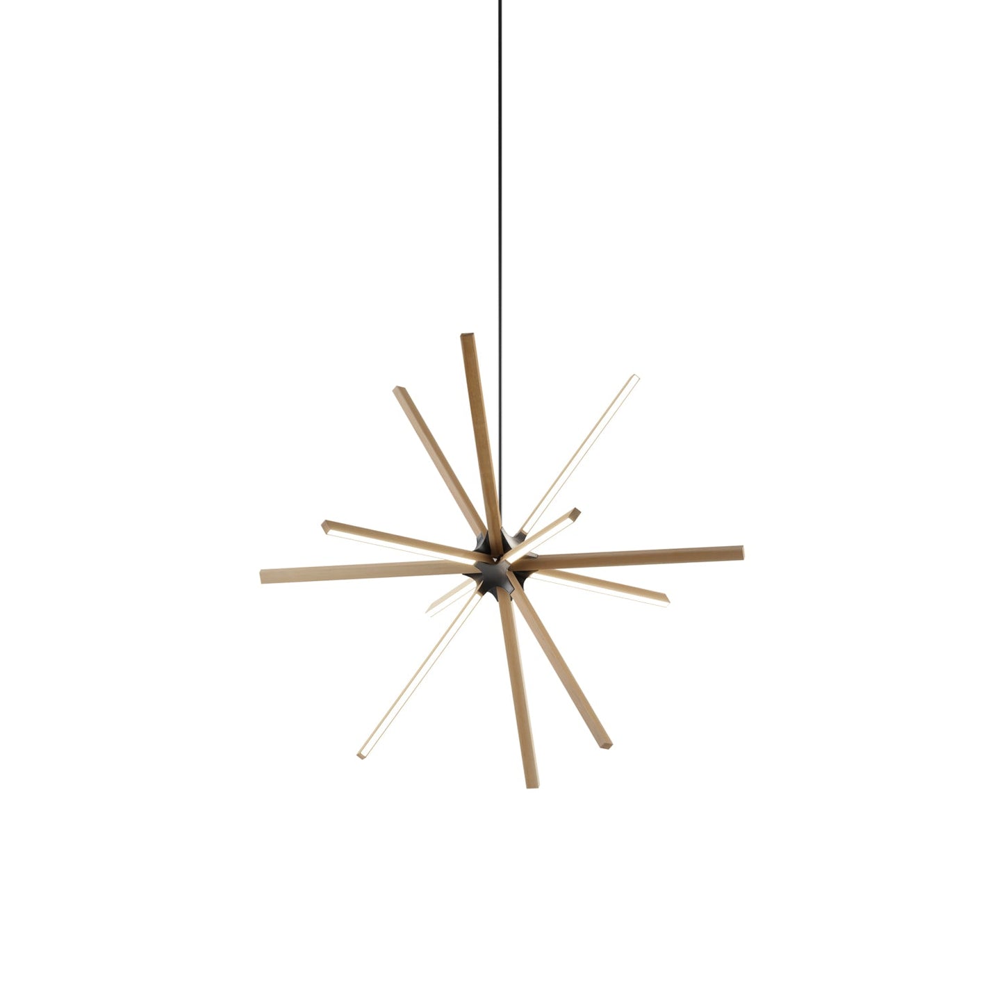 Boom Middle LED Chandelier in Maple/Blackened.