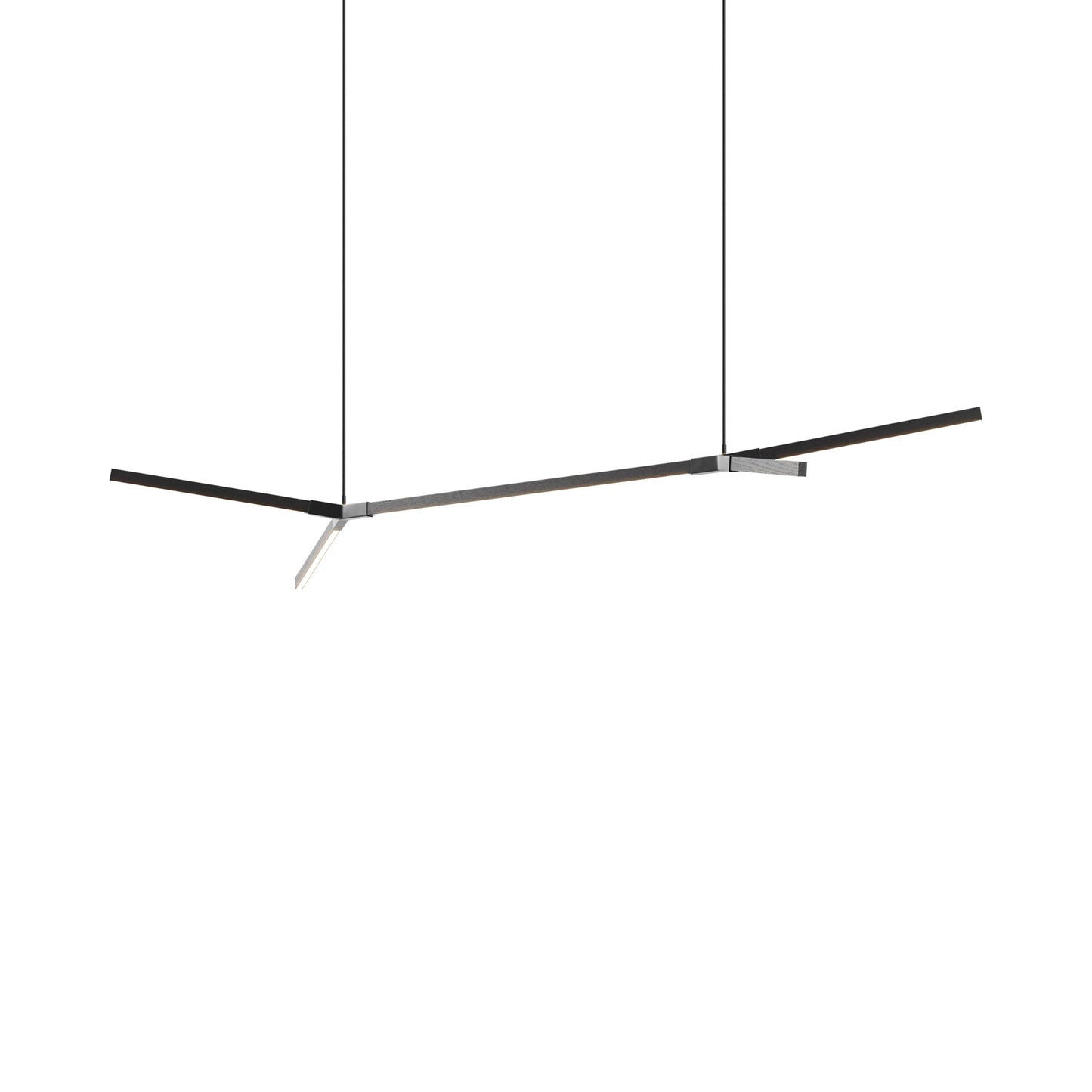 Bough Big Double LED Pendant Light in Ebonized Oak/Blackened.