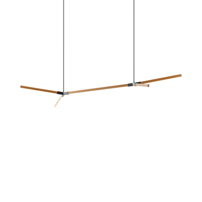 Bough Big Double LED Pendant Light in Heart Pine (Reclaimed)/Blackened.