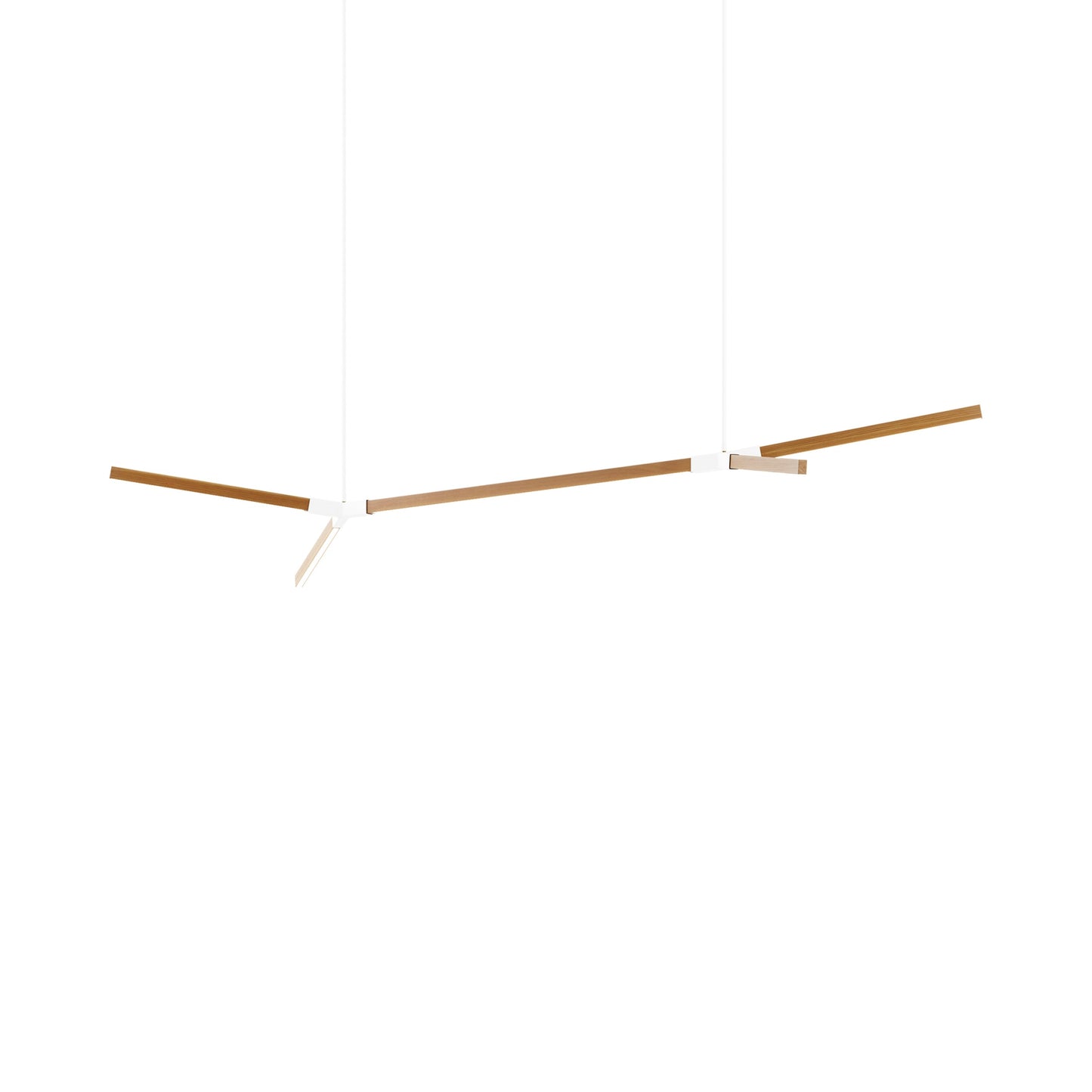 Bough Big Double LED Pendant Light in Heart Pine (Reclaimed)/White.