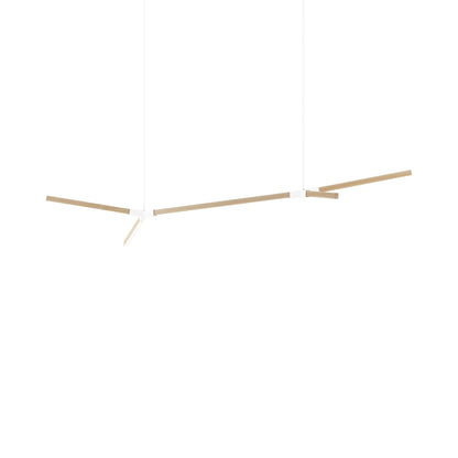 Bough Big Double LED Pendant Light in Maple/White.