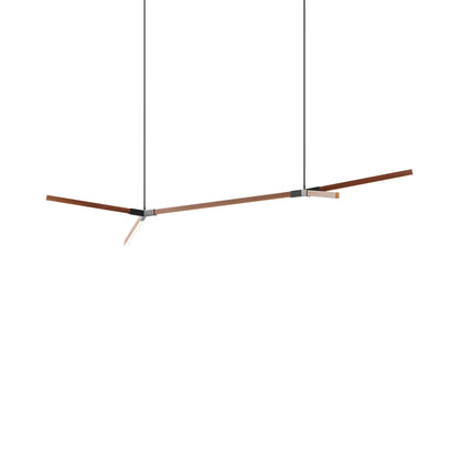 Bough Big Double LED Pendant Light in Water Tower Redwood/Matte Black.