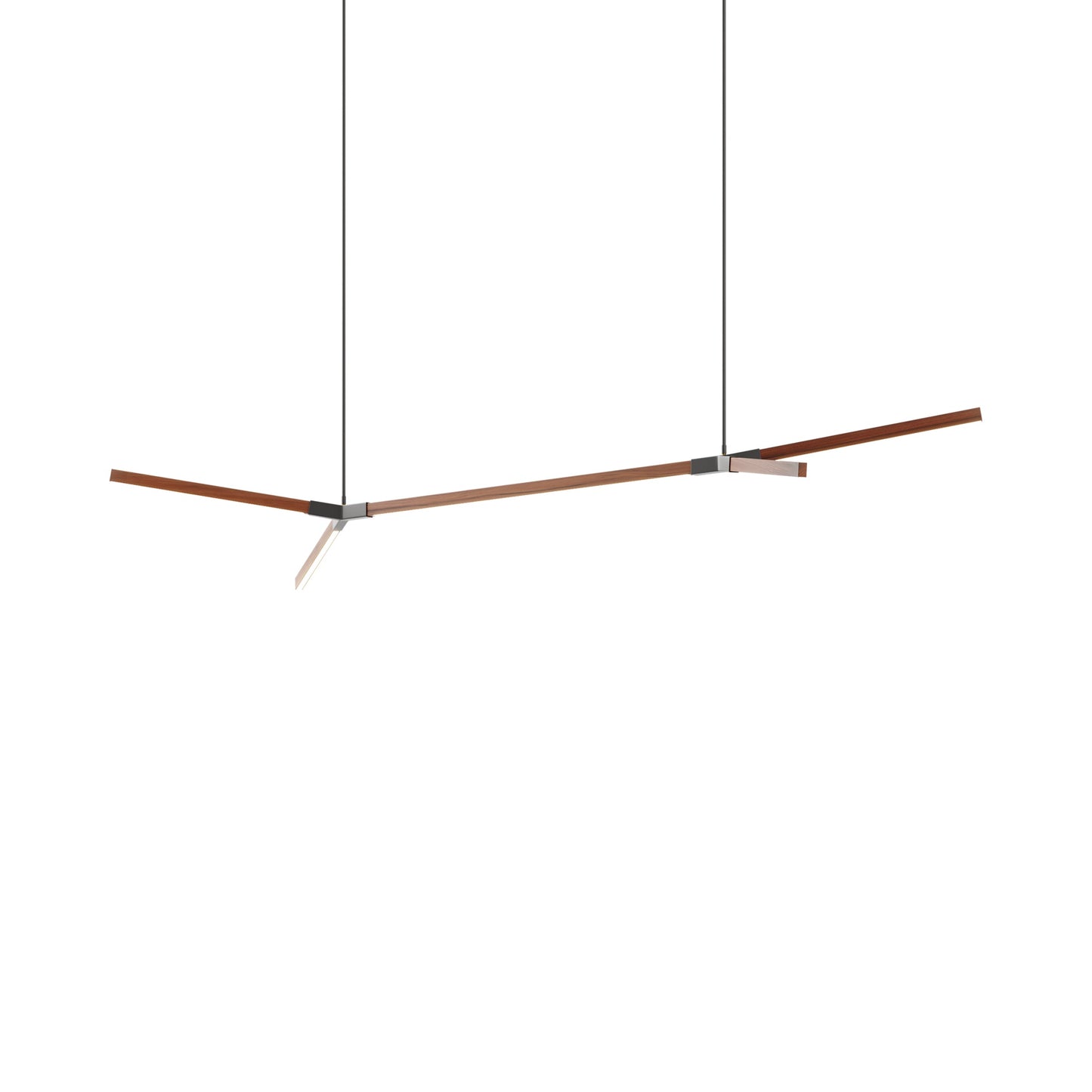 Bough Big Double LED Pendant Light in Water Tower Redwood/Slate Grey.