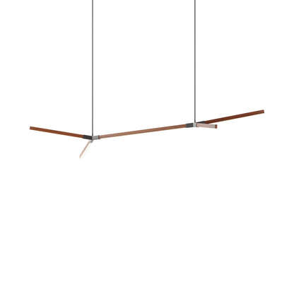 Bough Big Double LED Pendant Light in Water Tower Redwood/Slate Grey.