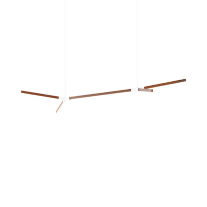 Bough Big Double LED Pendant Light in Water Tower Redwood/White.