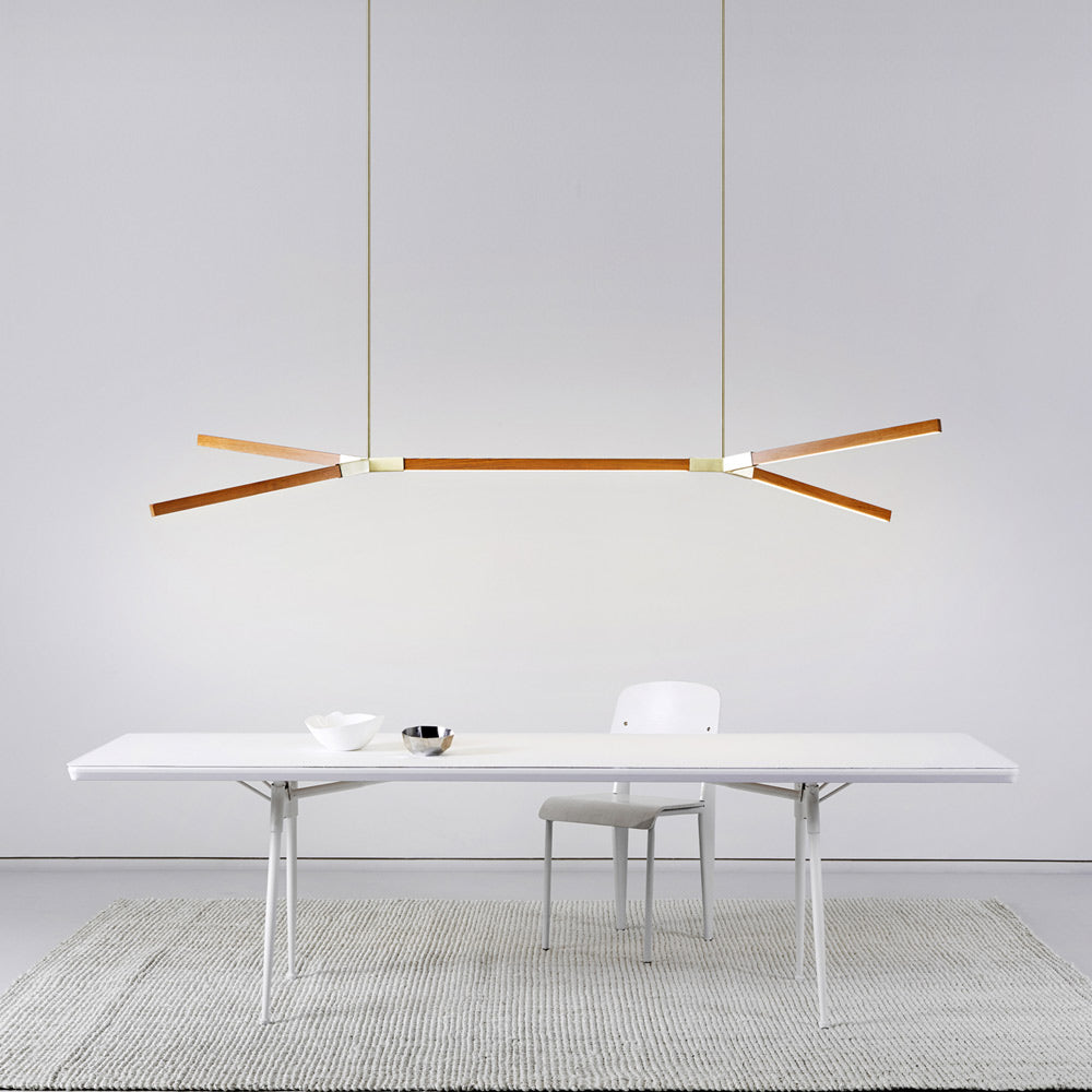 Bough Big Double LED Pendant Light in living room.