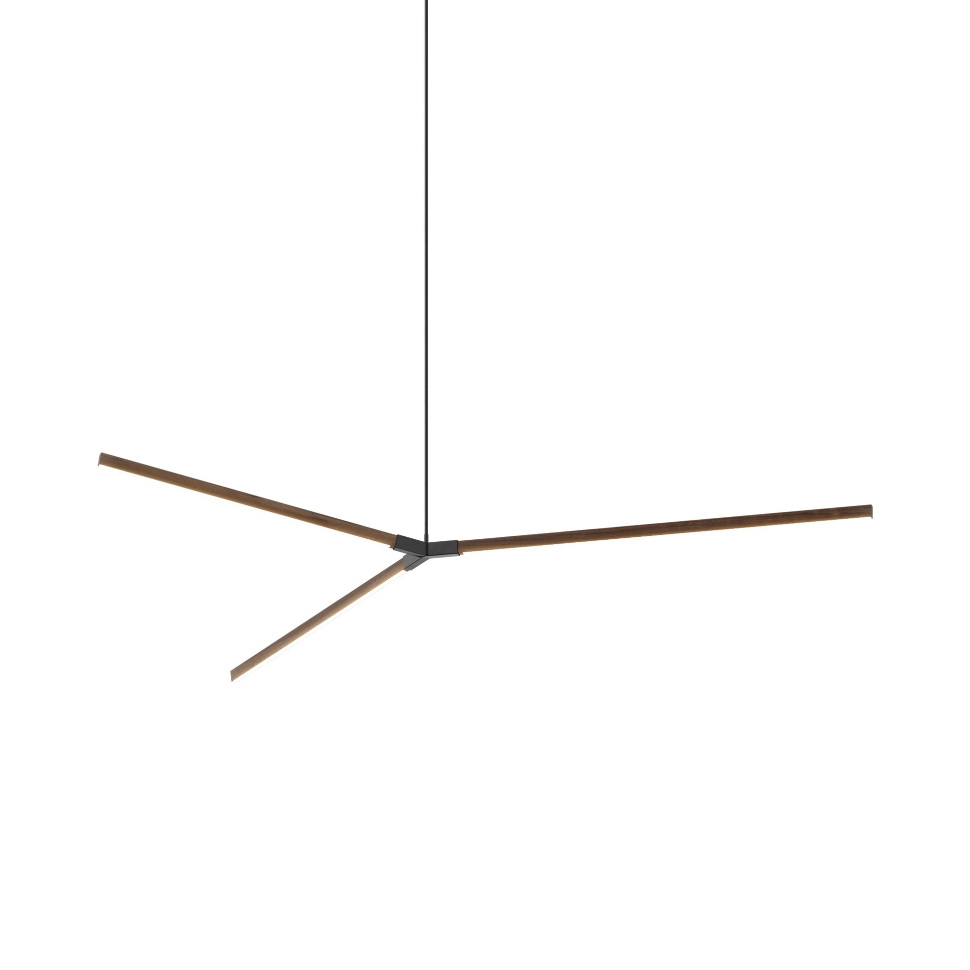 Bough Big LED Pendant Light in American Walnut/Blackened.