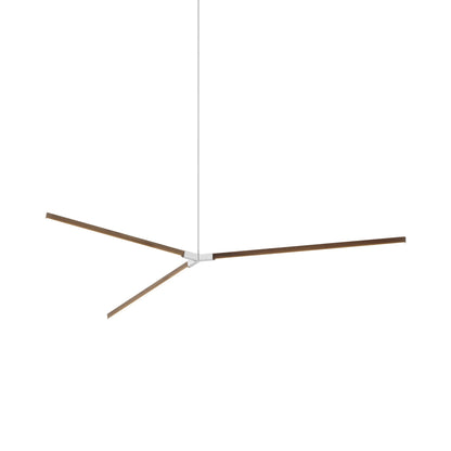 Bough Big LED Pendant Light in American Walnut/Brushed Nickel.