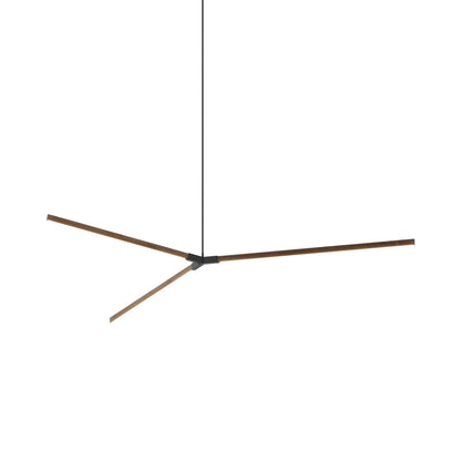 Bough Big LED Pendant Light in American Walnut/Matte Black.