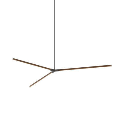 Bough Big LED Pendant Light in American Walnut/Slate Grey.