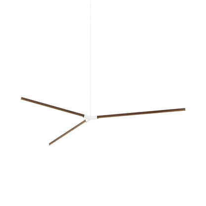 Bough Big LED Pendant Light in American Walnut/White.