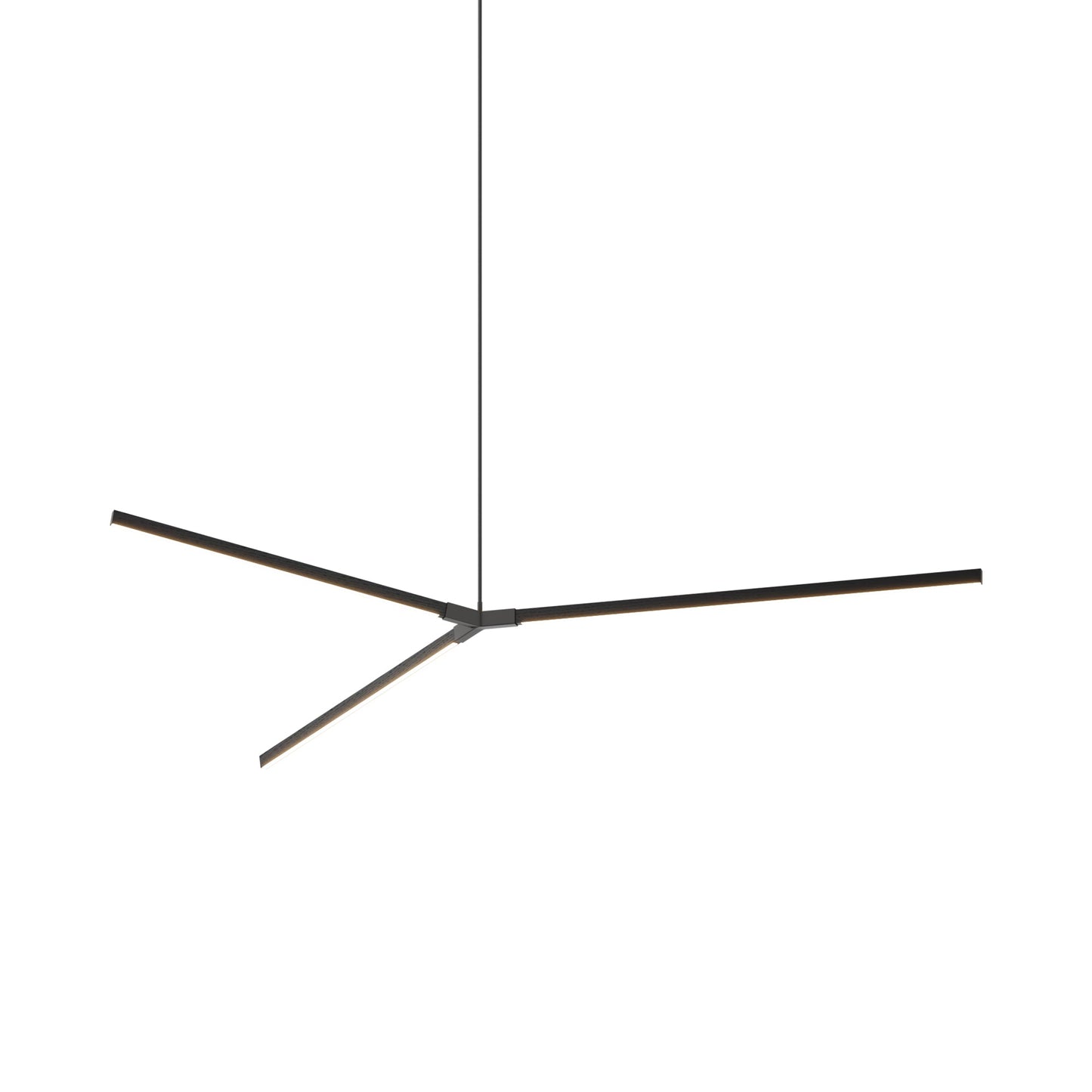 Bough Big LED Pendant Light in Ebonized Oak/Slate Grey.