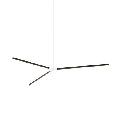 Bough Big LED Pendant Light in Ebonized Oak/White.