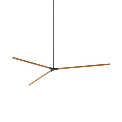 Bough Big LED Pendant Light in Heart Pine (Reclaimed)/Matte Black.
