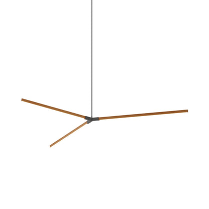 Bough Big LED Pendant Light in Heart Pine (Reclaimed)/Slate Grey.