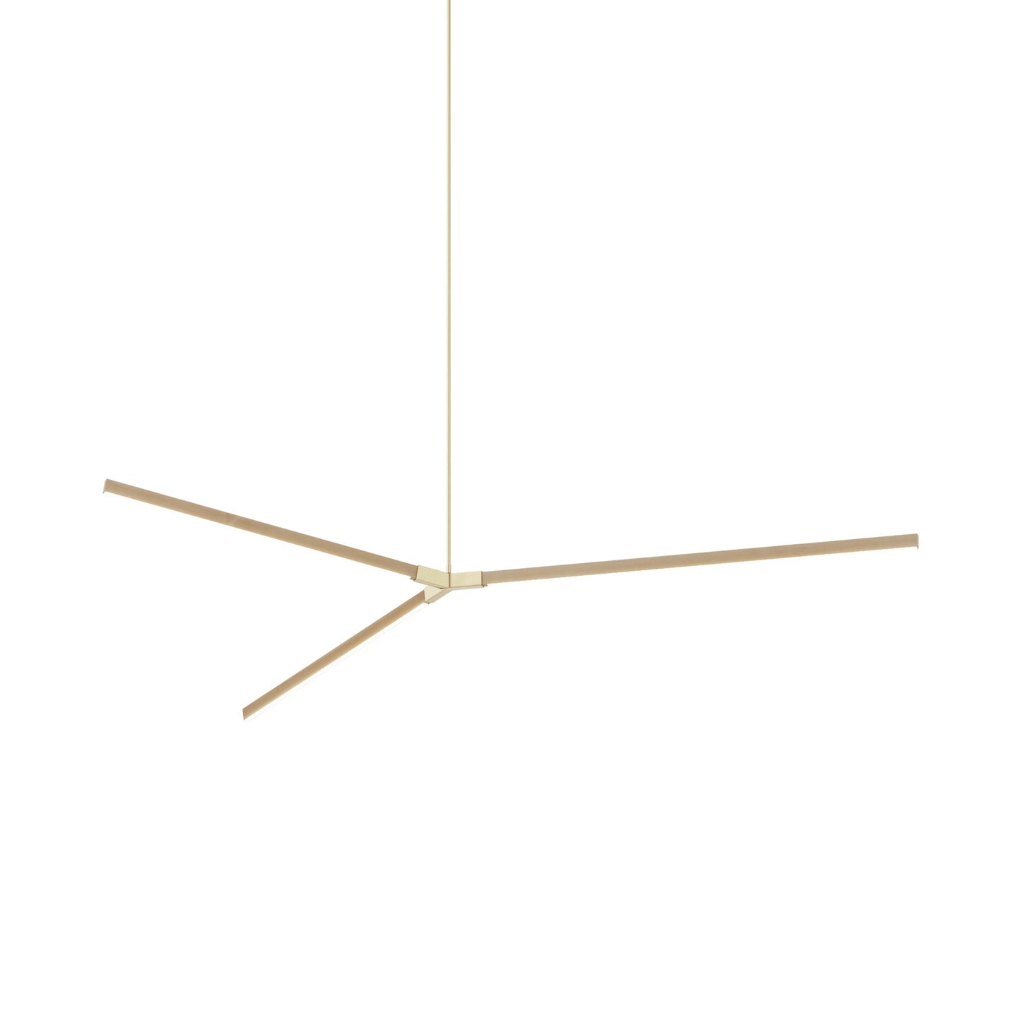 Bough Big LED Pendant Light in Maple/Brushed Brass.