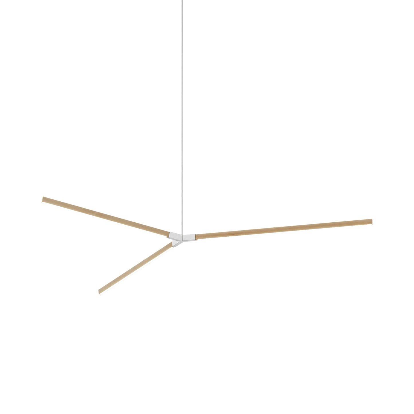 Bough Big LED Pendant Light in Maple/Brushed Nickel.
