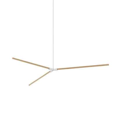 Bough Big LED Pendant Light in Maple/Brushed Nickel.