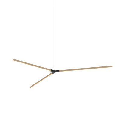 Bough Big LED Pendant Light in Maple/Matte Black.