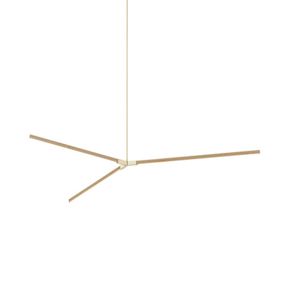Bough Big LED Pendant Light in Maple/Polished Brass.