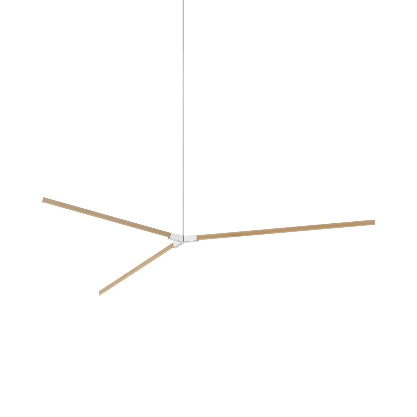 Bough Big LED Pendant Light in Maple/Polished Nickel.
