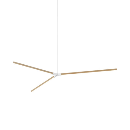 Bough Big LED Pendant Light in Maple/Polished Nickel.
