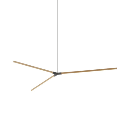 Bough Big LED Pendant Light in Maple/Slate Grey.