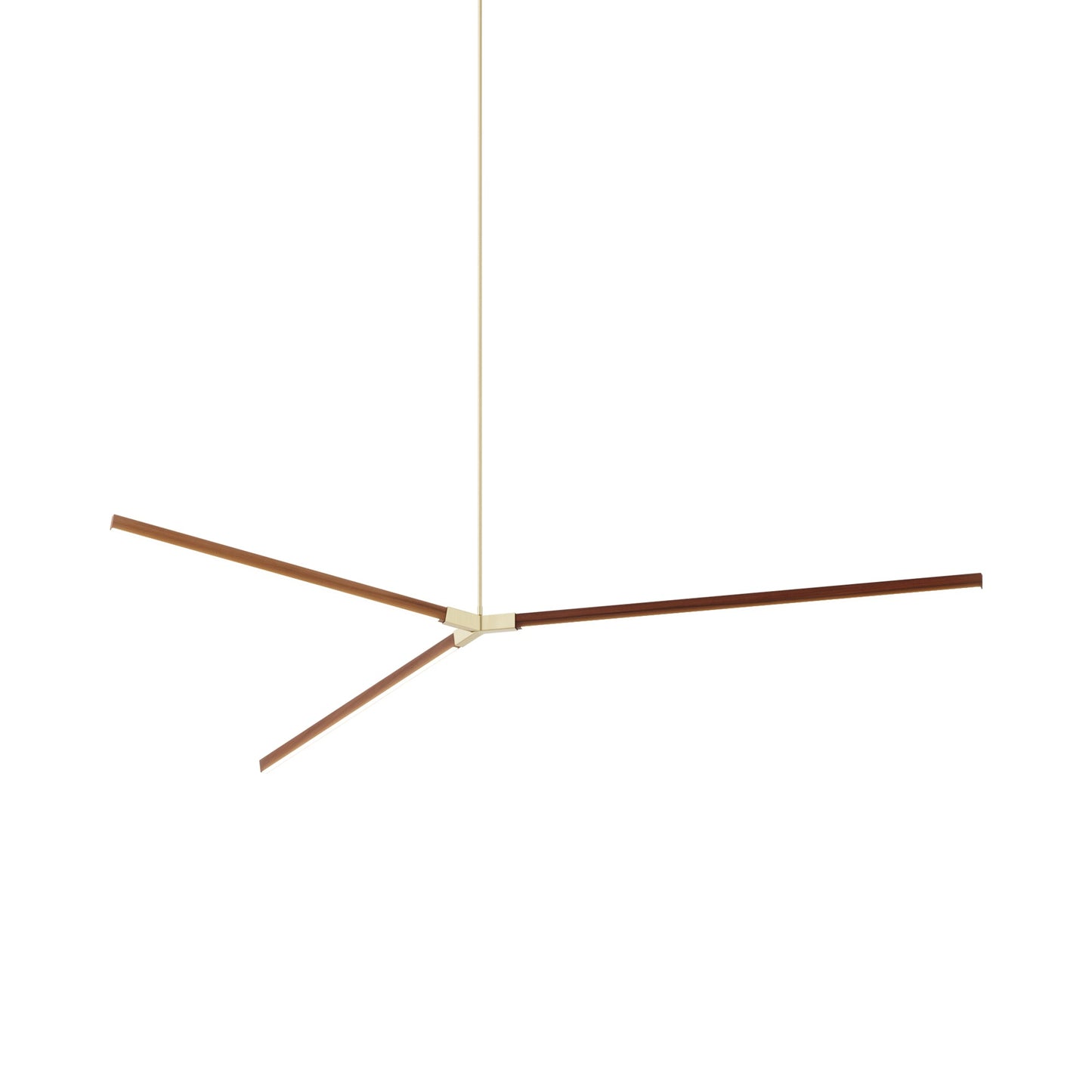 Bough Big LED Pendant Light in Water Tower Redwood/Brushed Brass.