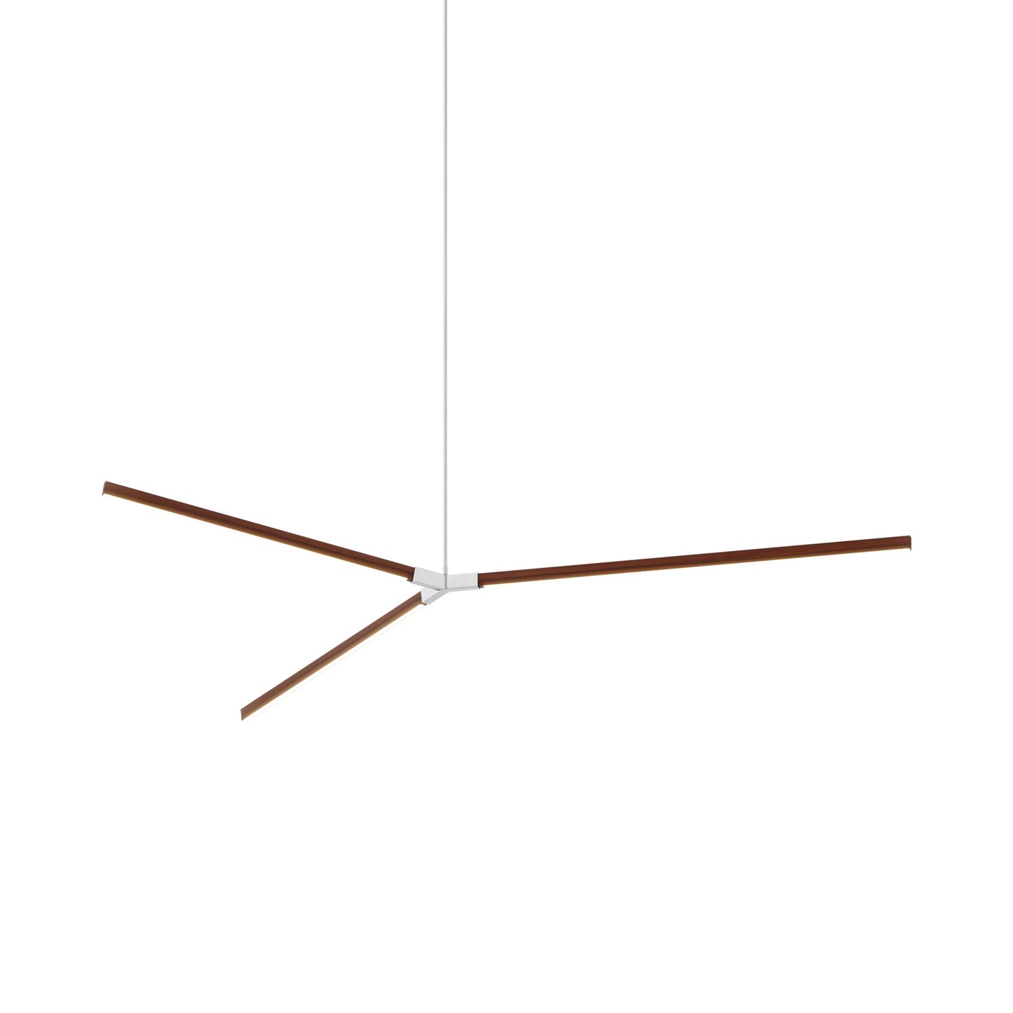 Bough Big LED Pendant Light in Water Tower Redwood/Brushed Nickel.