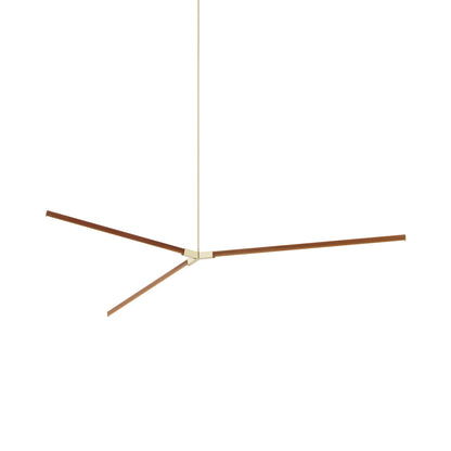 Bough Big LED Pendant Light in Water Tower Redwood/Polished Brass.