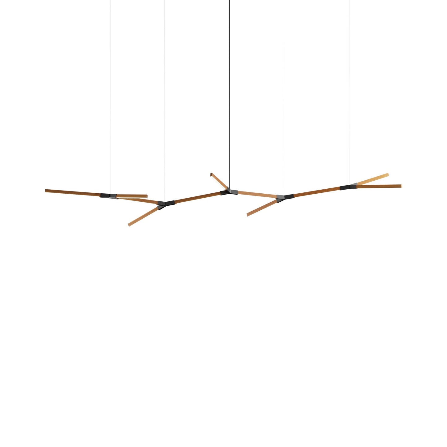 Bough Branching Big LED Chandelier in Heart Pine (Reclaimed)/Blackened.