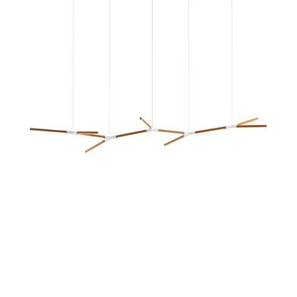 Bough Branching Big LED Chandelier in Heart Pine (Reclaimed)/White.