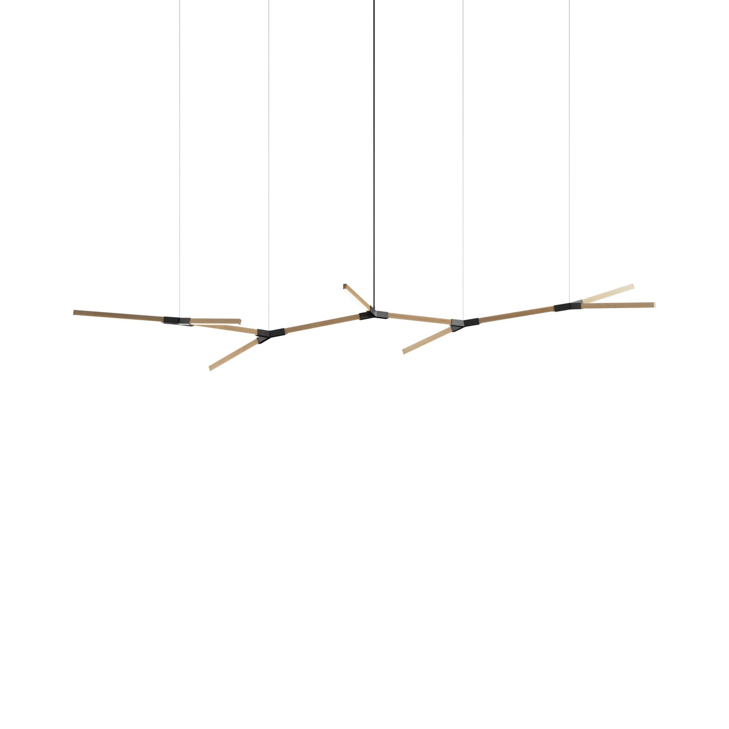Bough Branching Big LED Chandelier in Maple/Blackened.
