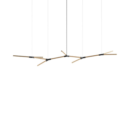 Bough Branching Big LED Chandelier in Maple/Blackened.