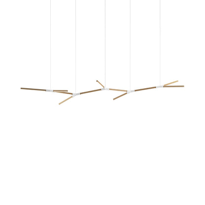 Bough Branching Big LED Chandelier in Maple/White.