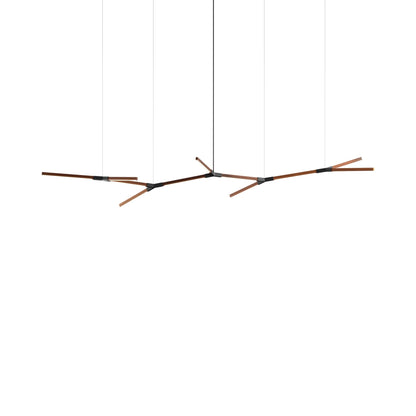 Bough Branching Big LED Chandelier in Water Tower Redwood/Matte Black.