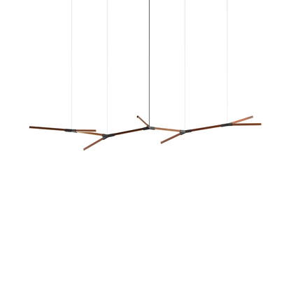 Bough Branching Big LED Chandelier in Water Tower Redwood/Slate Grey.
