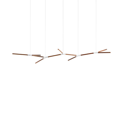 Bough Branching Big LED Chandelier in Water Tower Redwood/White.