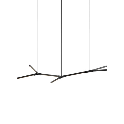 Bough Branching Little LED Chandelier in Ebonized Oak/Blackened.