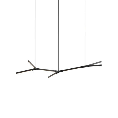 Bough Branching Little LED Chandelier in Ebonized Oak/Matte Black.