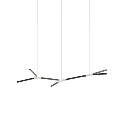 Bough Branching Little LED Chandelier in Ebonized Oak/White.