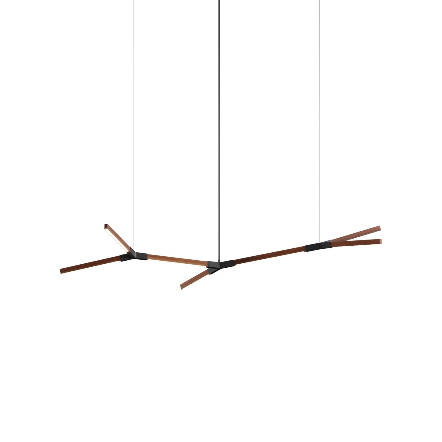 Bough Branching Little LED Chandelier in Water Tower Redwood/Matte Black.