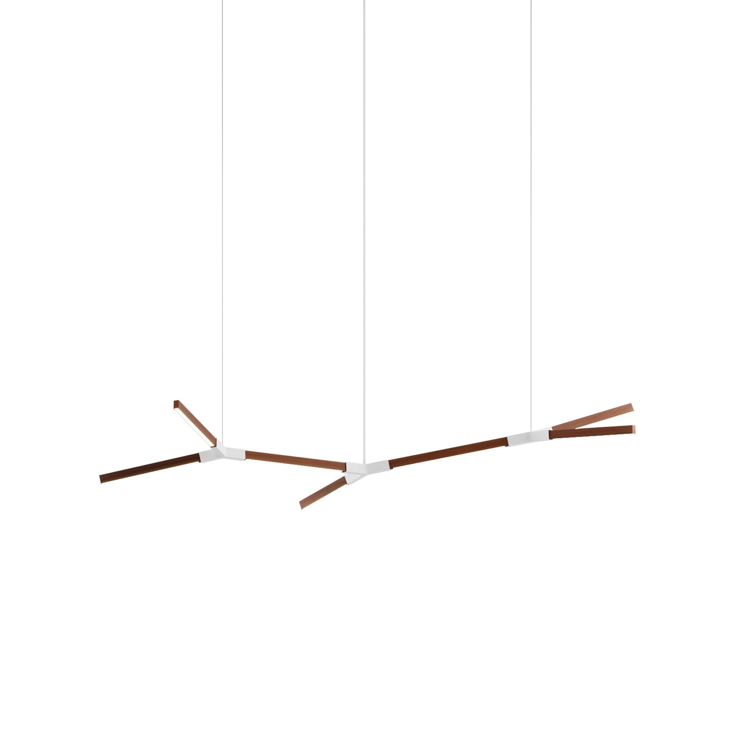 Bough Branching Little LED Chandelier in Water Tower Redwood/White.