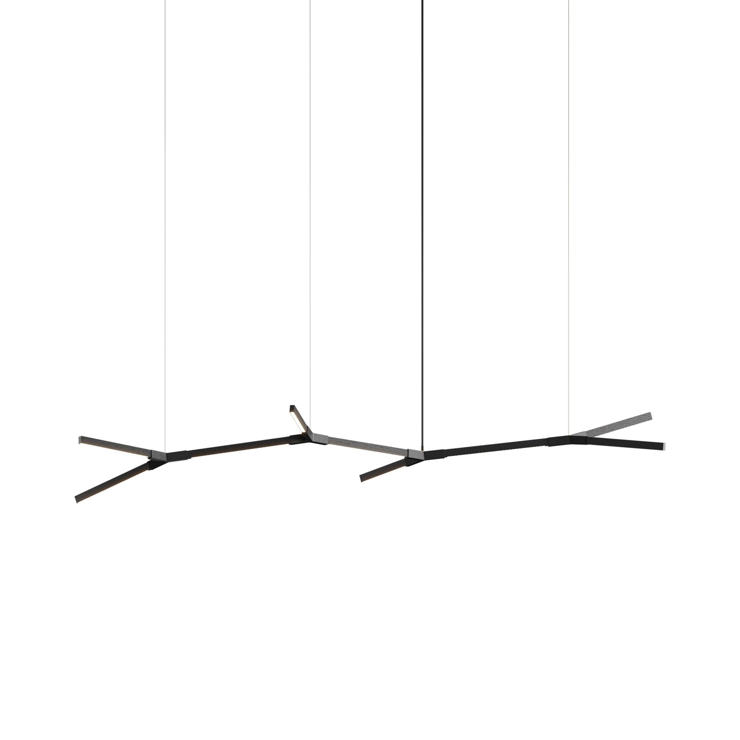 Bough Branching Middle LED Chandelier in Ebonized Oak/Blackened.
